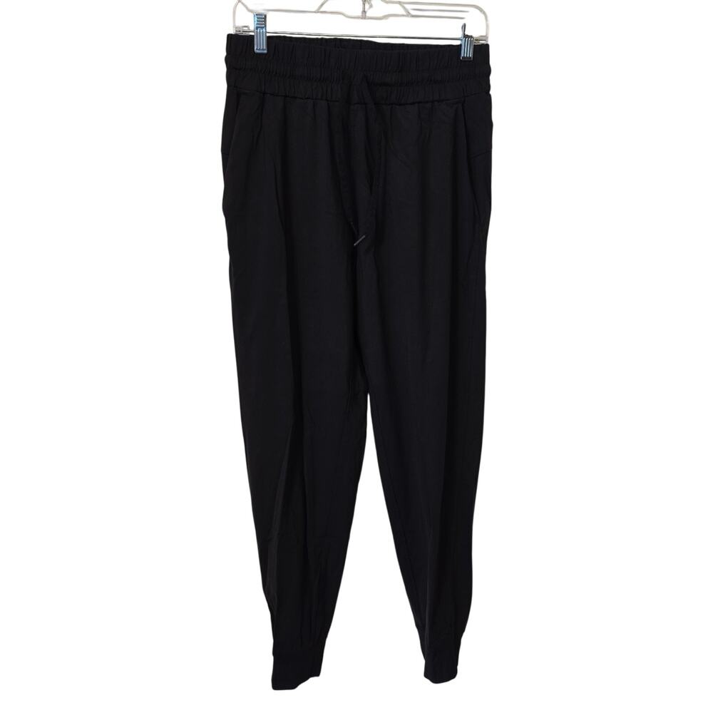 Member's Mark Travel Jogger Black Relaxed Fit Stretch Pants Women's Medium Light
